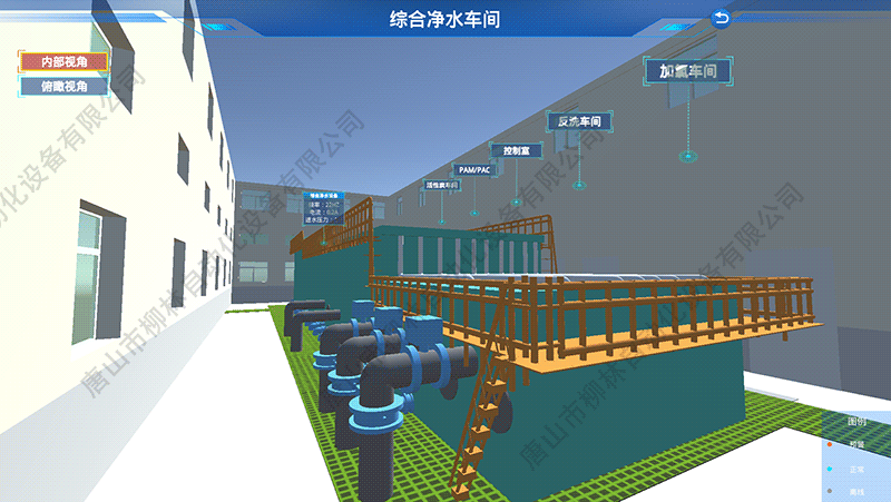 數(shù)字孿生綜合凈水車間界面2 數(shù)字孿生綜合凈水車間界面2